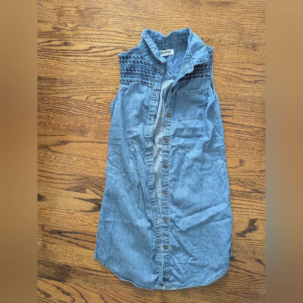 Beautees Light Blue Denim Top